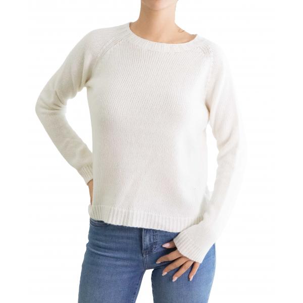 Maglioncino girocollo misto cashmere 